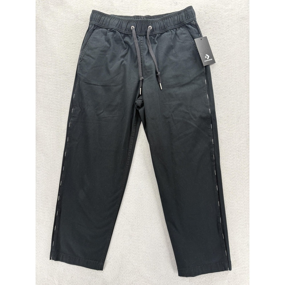 Converse Jogger Pants Womens Medium Black Relaxed Fit Stretch Lounge Skater NWT